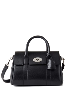 Mulberry Small Bayswater Satchel High Shine Black
